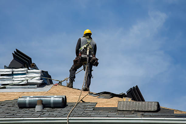 Professional Flat Roof Repair technician working in Gregory, MI